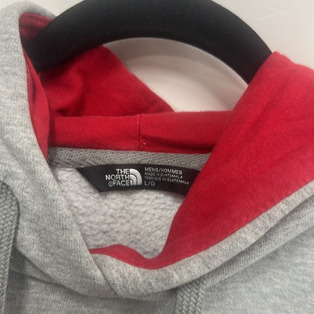North Face gray hooded sweatshirt L - Picture 5 of 7